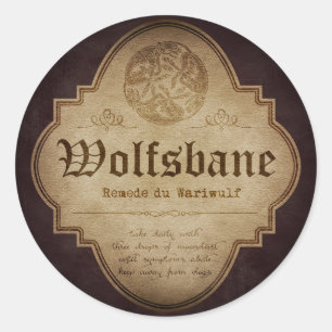 Wolfsbane Apothecary Runder Aufkleber