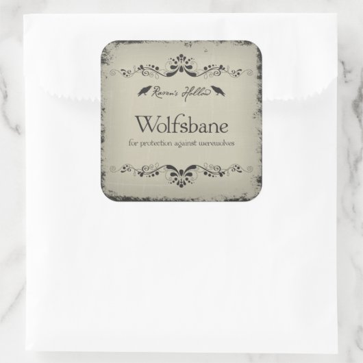 Wolfsbane Halloween Jar Sticker Label (Tasche)