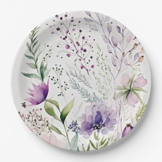 Wolfsblume Pappteller (Vorderseite)