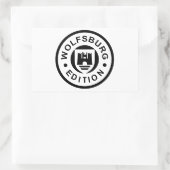 Wolfsburg Edition (schwarz) Rechteckiger Aufkleber (Tasche)