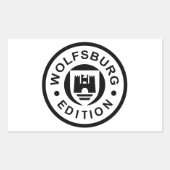 Wolfsburg Edition (schwarz) Rechteckiger Aufkleber (Vorderseite)