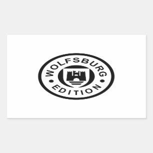 Wolfsburg Edition (schwarz) Rechteckiger Aufkleber