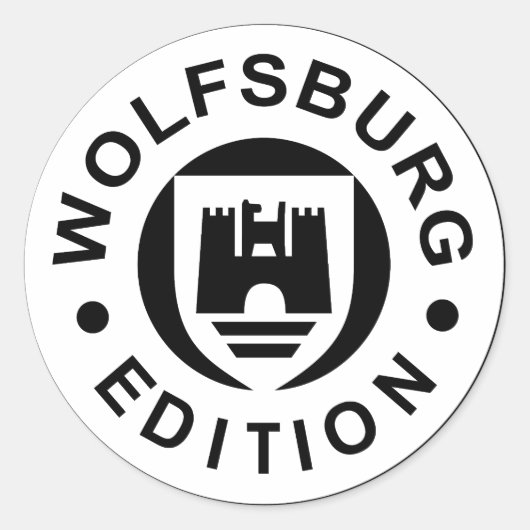 Wolfsburg Edition (schwarz) Runder Aufkleber (Vorderseite)