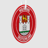 Wolfsburg Round Emblem Ornament (Vorderseite)