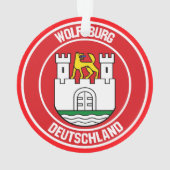 Wolfsburg Round Emblem Ornament (Rückseite)