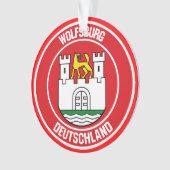 Wolfsburg Round Emblem Ornament (Vorderseite)