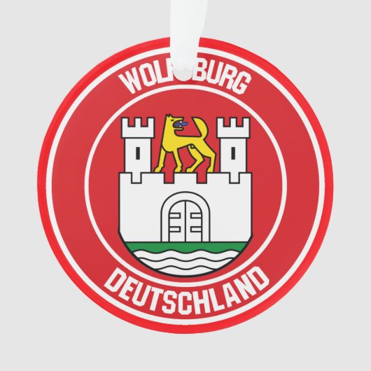Wolfsburg Round Emblem Ornament (Vorderseite)