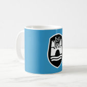 Wolfsburg-Wappen (Schwarz-weiß) Kaffeetasse (Vorderseite Links)