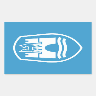 Wolfsburg-Wappen (weiß) Rechteckiger Aufkleber