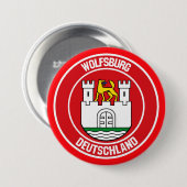 Wolfsburger RundEmblem Button (Vorne & Hinten)