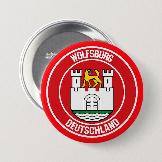 Wolfsburger RundEmblem Button (Vorne & Hinten)