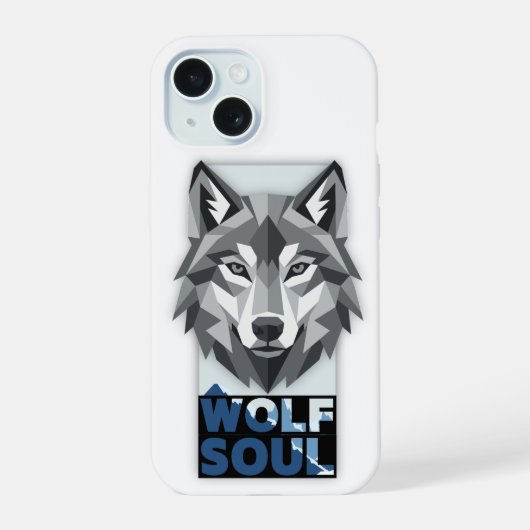 Wolfseele iPhone 15 Hülle (Rückseite)