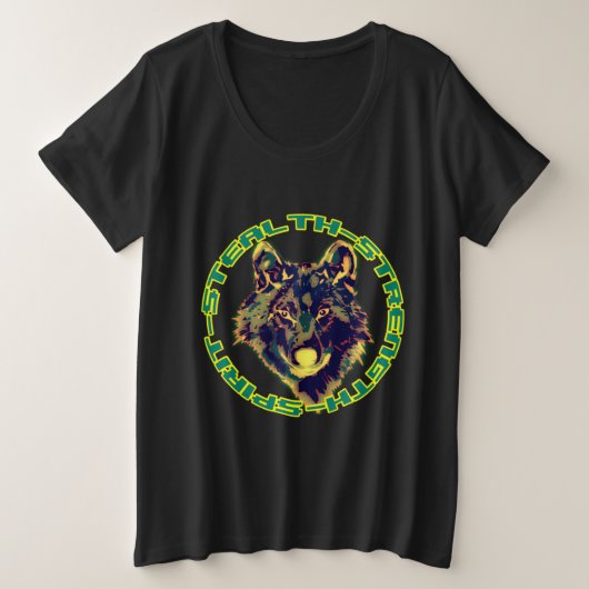 Wolfseemblem Große Größe T-Shirt (Design vorne)