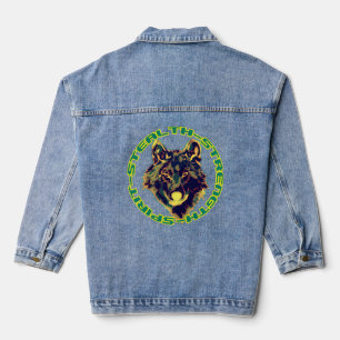 Wolfseemblem Jeansjacke