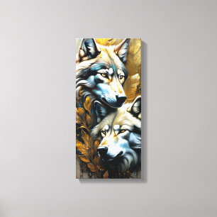 Wolfsfamilie Leinwanddruck