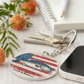 Wolfsfang bedeutet Osterfischer Papa fischen Schlüsselanhänger (Vorderseite rechts)