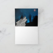 Wolfshaken auf der Mondgrüßkarte Karte (Innenseite)