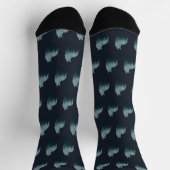 Wolfshund in blauem Wald, Socken (Oben)