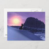 Wolfshund Postkarte (Vorne/Hinten)