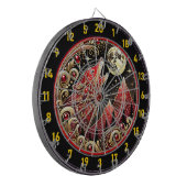 Wolfsinne strahlt das Spiel auf Dartscheibe (Vorderseite Links)