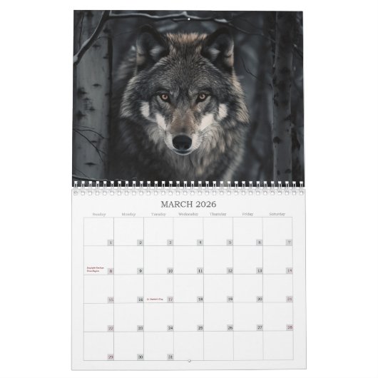 Wolfskalender 2025 kalender (Mär 2026)