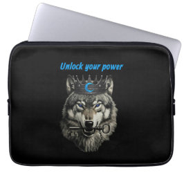 Wolfskönig, entfessle deine Macht Laptopschutzhülle