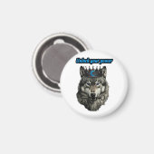 Wolfskönig, entfessle deine Macht Magnet (Vorderseite/Rückseite)