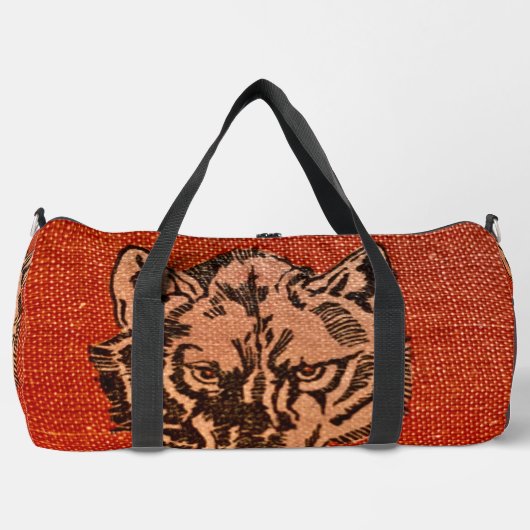 Wolfskopf auf Rot Duffle Bag (Vorderseite)