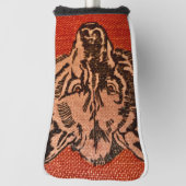 Wolfskopf auf Rot Golf Headcover (Rotieren 90)