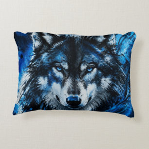 Wolfskopf Dekokissen