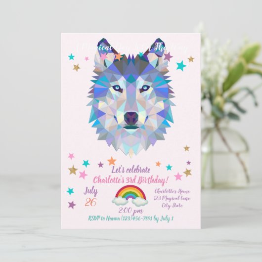 Wolfskopf Einladung (Stehend Vorderseite)