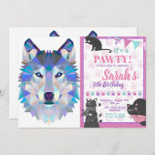 Wolfskopf Einladung (Vorne/Hinten)