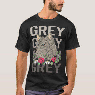 Wolfskopf - Grauer Name T-Shirt
