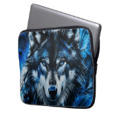 Wolfskopf Laptopschutzhülle (Vorderseite Links)
