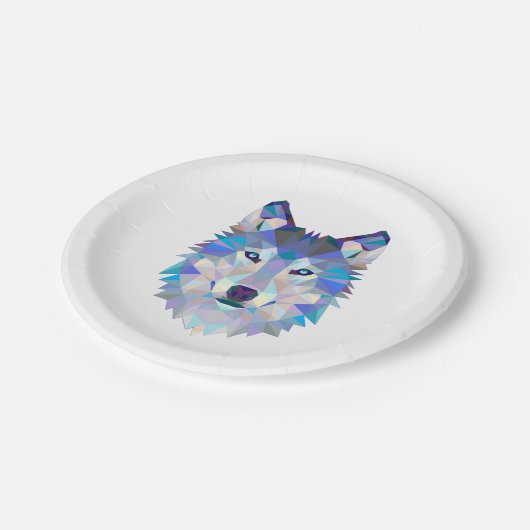 Wolfskopf Pappteller (Schrägansicht)