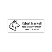 Wolfskopf-Profil Rücksendeadresse Permastempel (Design)