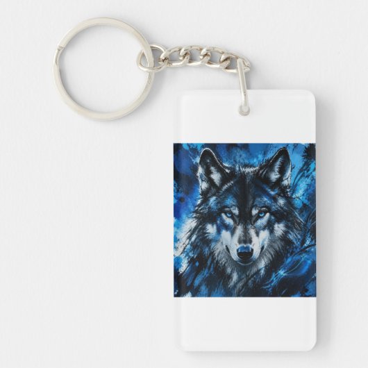 Wolfskopf Schlüsselanhänger (Vorderseite)
