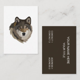 Wolfskopf Tier Grau Wilder Wolf Visitenkarte