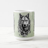 Wolfskopf verlasse Tierkunst zeichnend Kaffeetasse (Mittel)