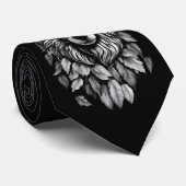 Wolfskopf verlasse Tierkunst zeichnend Krawatte (Gerollt)