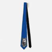 Wolfskopf verlasse Tierkunst zeichnend Krawatte (Vorderseite)