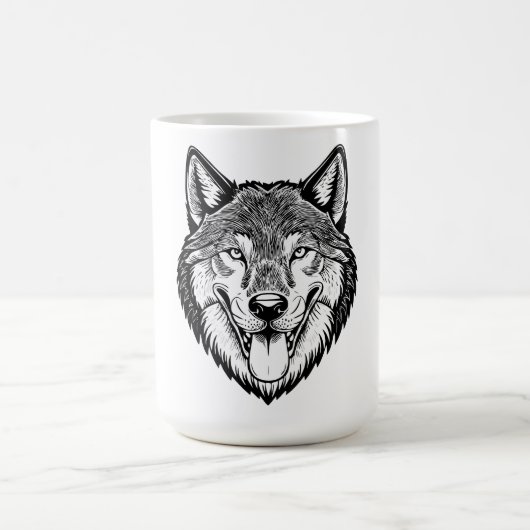 Wolfskopf von vorne kaffeetasse (Mittel)