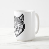 Wolfskopf von vorne kaffeetasse (VorderseiteRechts)