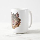 Wolfskopf von vorne kaffeetasse (VorderseiteRechts)