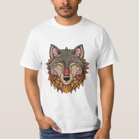 Wolfskopf von vorne T-Shirt (Vorderseite)