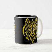 Wolfskopf Zweifarbige Tasse (VorderseiteRechts)