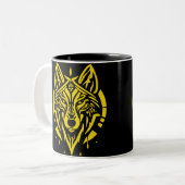 Wolfskopf Zweifarbige Tasse (Vorderseite Links)