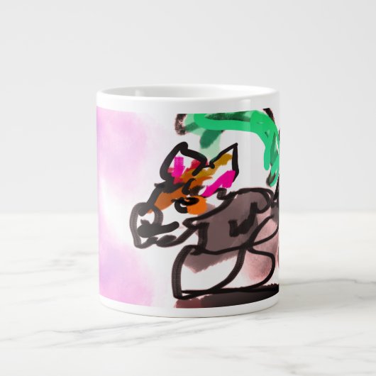 Wolfslauf im Herbst Jumbo-Tasse (Vorderseite)