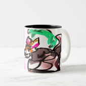 Wolfslauf im Herbst Zweifarbige Tasse (VorderseiteRechts)