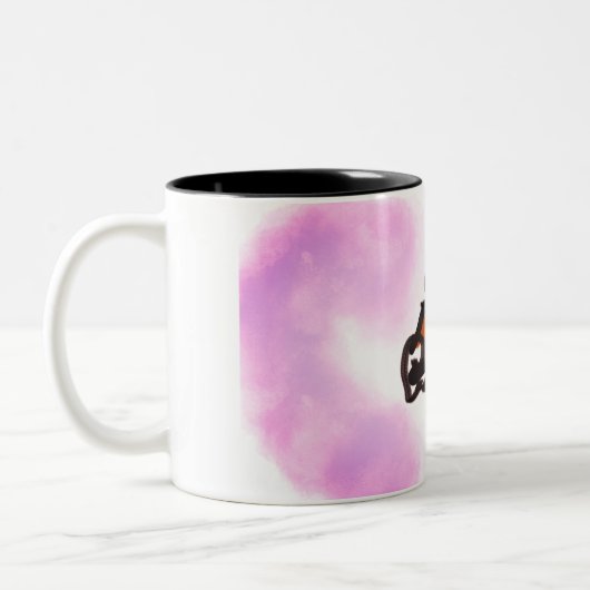 Wolfslauf im Herbst Zweifarbige Tasse (Links)